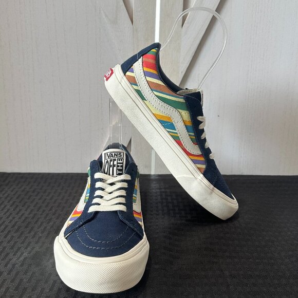 Vans SK8 Low Reissue Retro Stripes Sneakers in Dress Blue - Picture 4 of 10